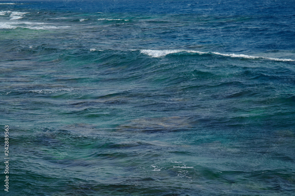 Blue sea water. Ocean surface for natural background