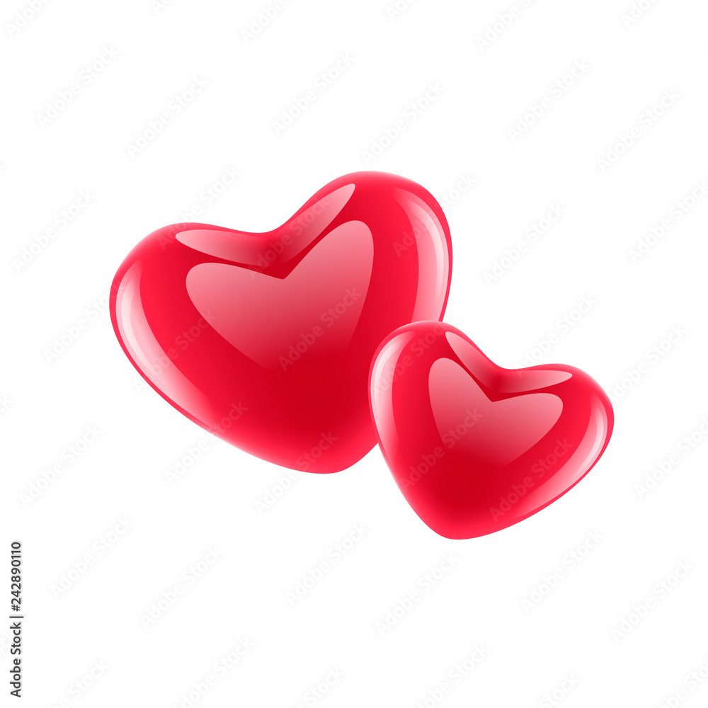 Red heart isolaed on white Red heart isolaed on white