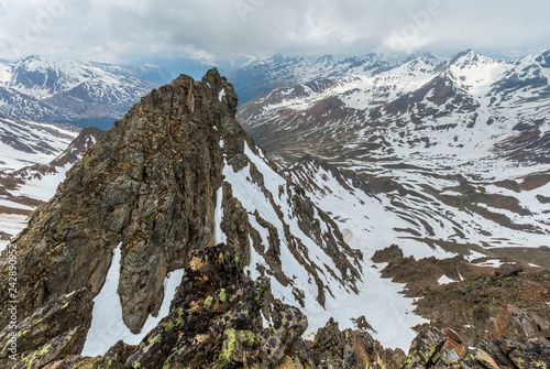 View from Alps Karlesjoch mountain photo