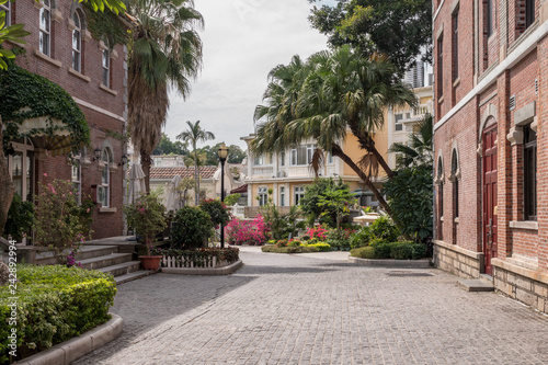 Street and buildings by History and Culture Exhibition on island of Gulangyu photo