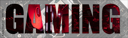 Collage of computer gaming....