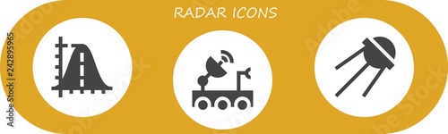  radar icon set