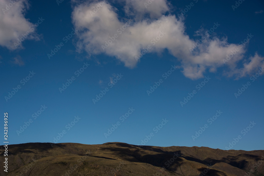 Mountain horizon with clear blue sky and cloud Mountain horizon with clear blue sky and cloud