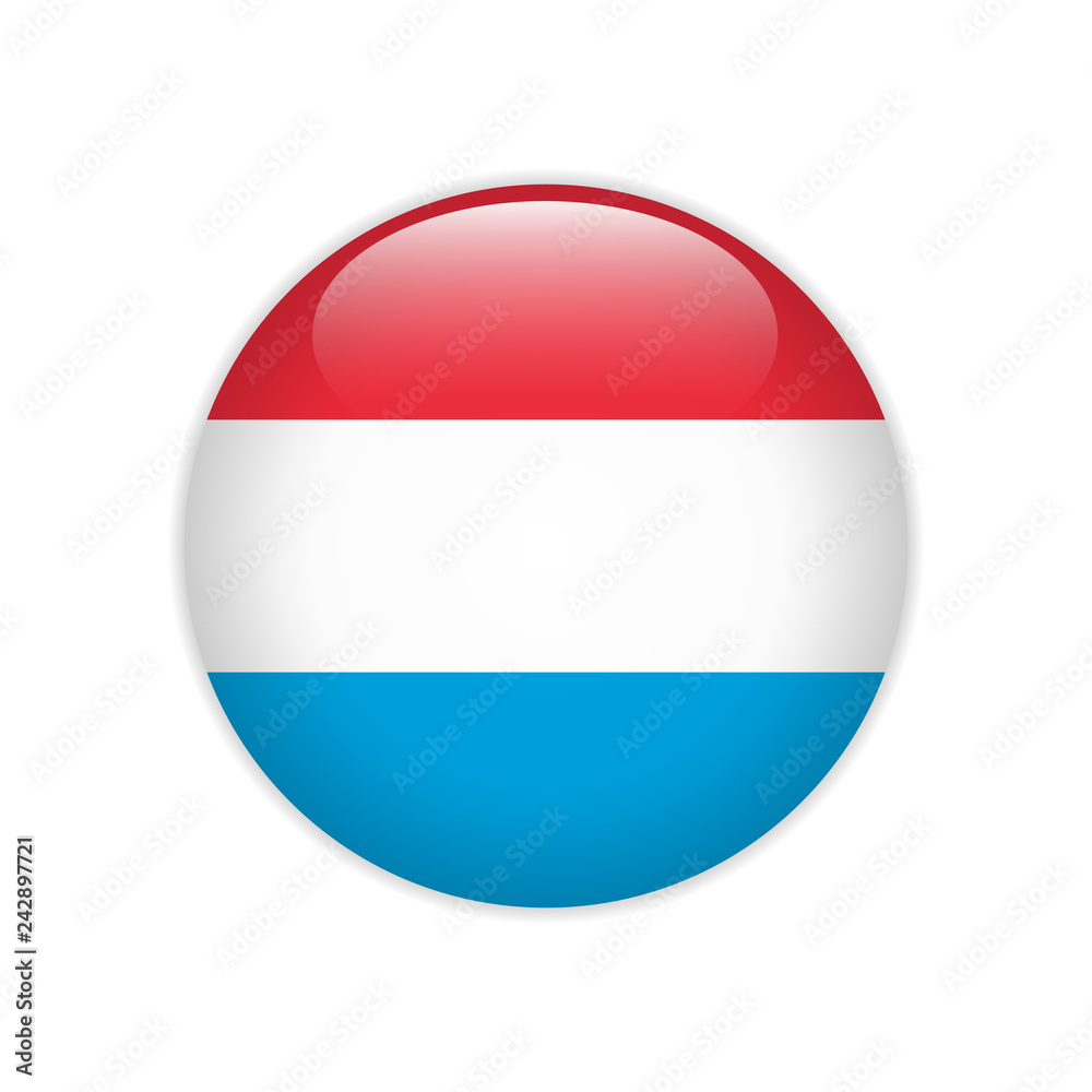 Luxembourg flag on button Luxembourg flag on button