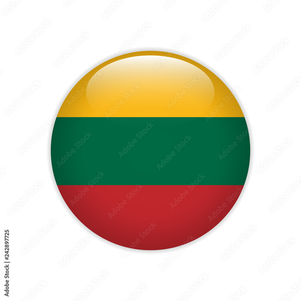 Lithuania flag on button Lithuania flag on button