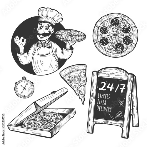 express delivery pizza set