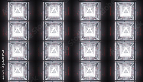 Neon windows, lights. Abstr...