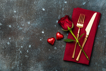 Valentine's Day table setting