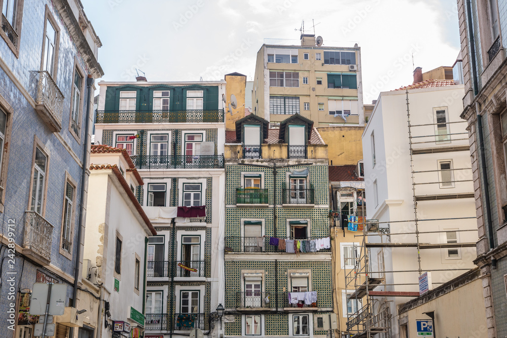 Old buildings in Lisbon, Portugal
