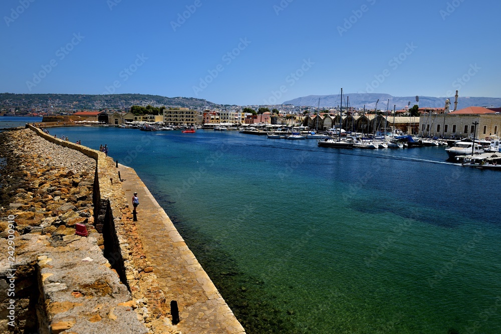 the Venetian harbour of Chania