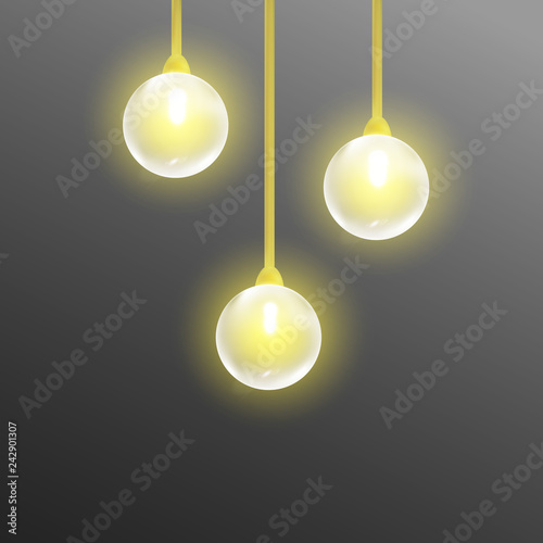 Modern gold metallic lamp-shade electric set