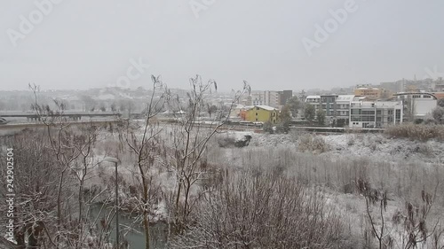 Panoramica di Benevento sotto la neve photo