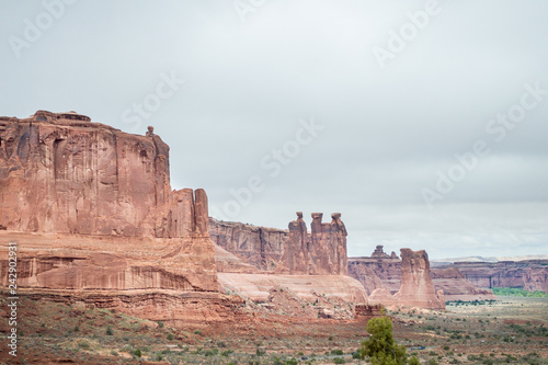 Canyons Desert Landscape in the Arches National Park