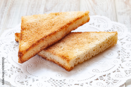toast bread on a light background