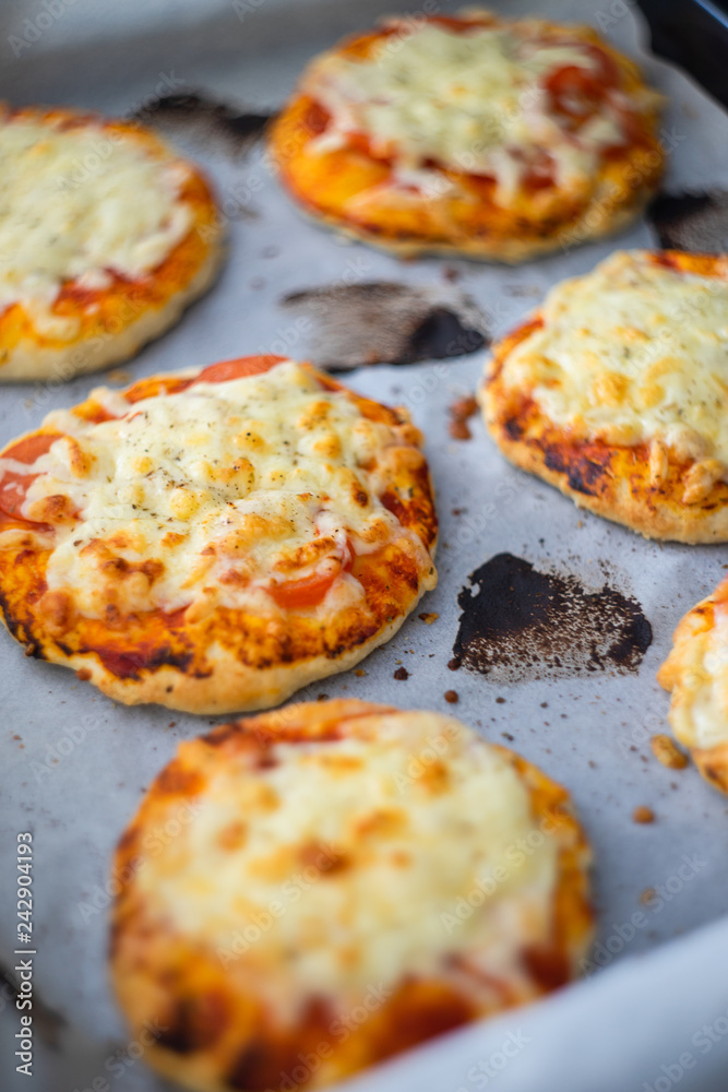 Homemade mini pizza