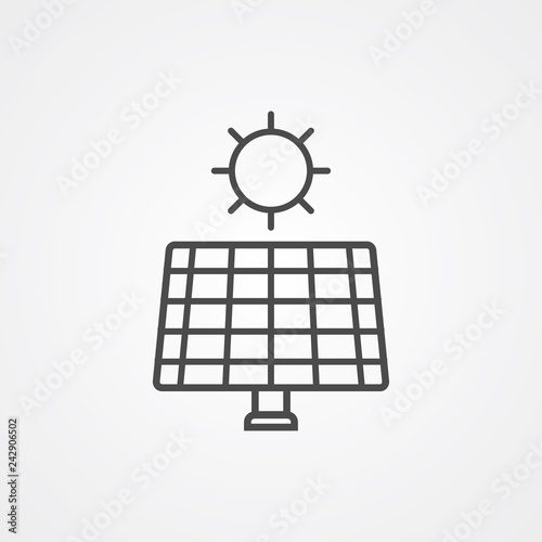 Solar panel vector icon sign symbol