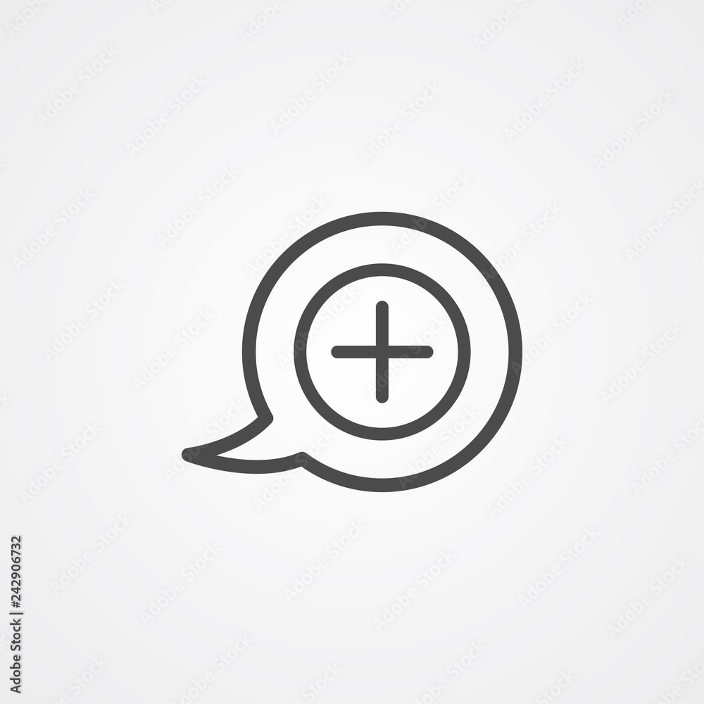 Speech bubble vector icon sign symbol