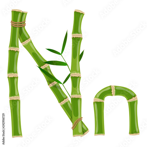 Bamboo letter N