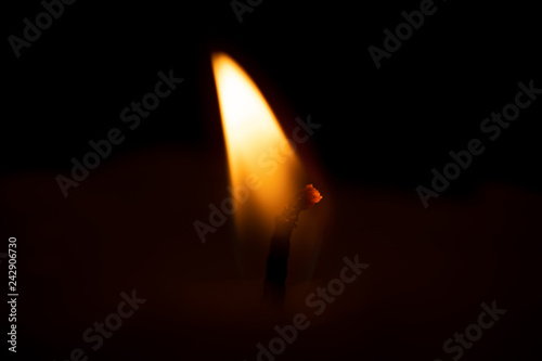 Candle flame ultra macro