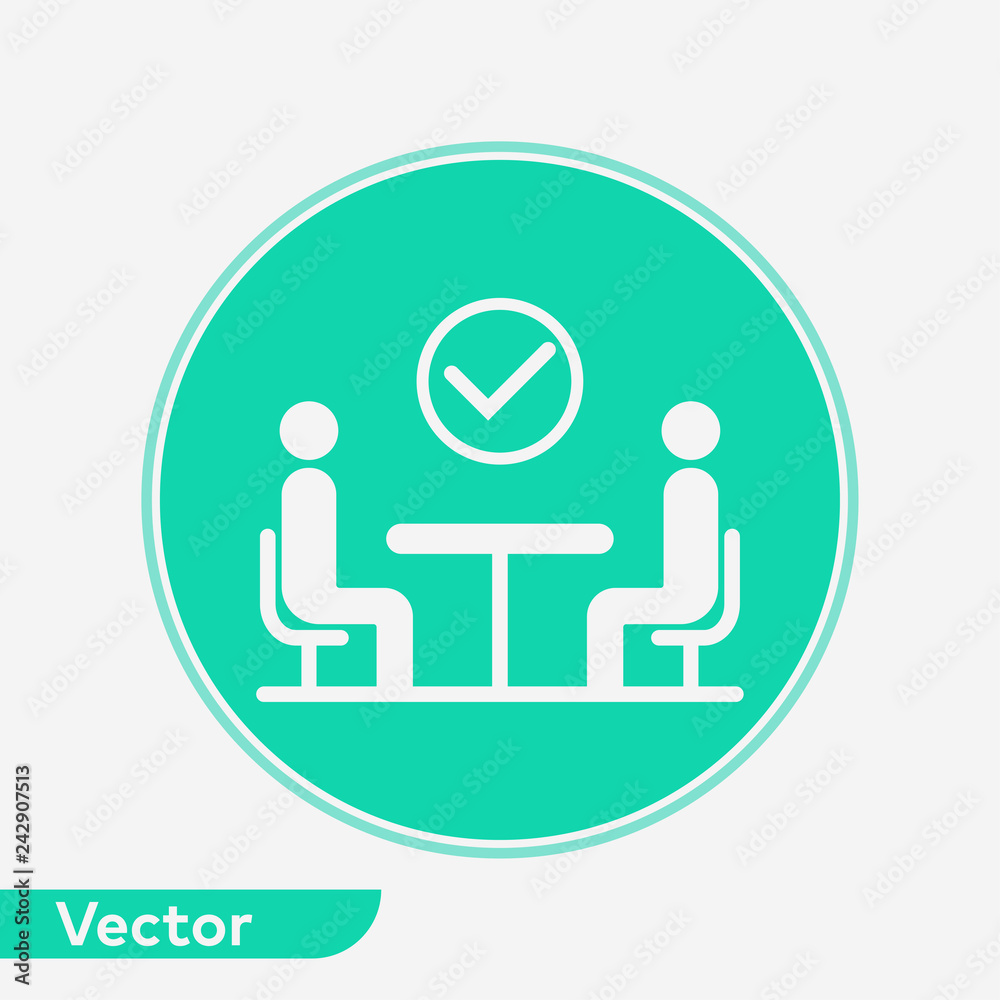 Interview vector icon sign symbol Interview vector icon sign symbol