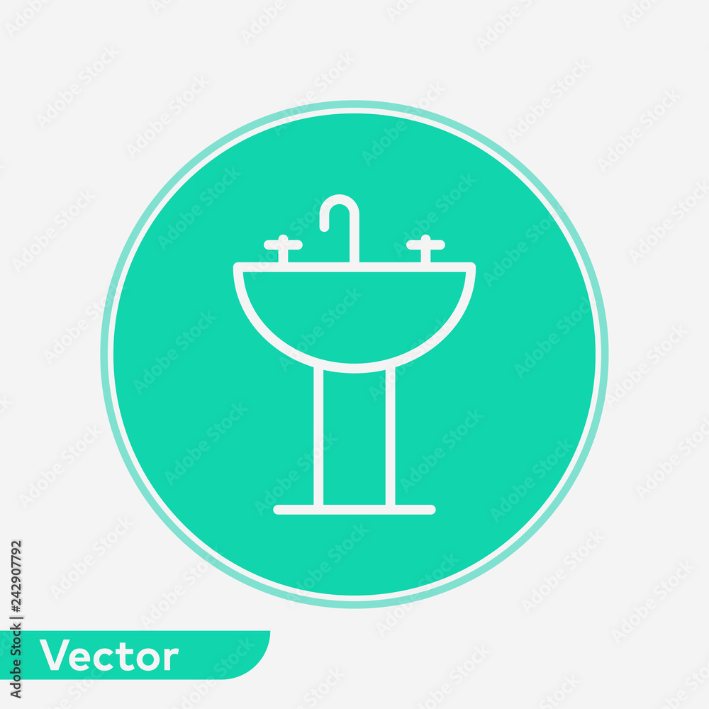 Sink vector icon sign symbol Sink vector icon sign symbol