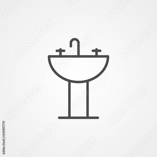 Sink vector icon sign symbol