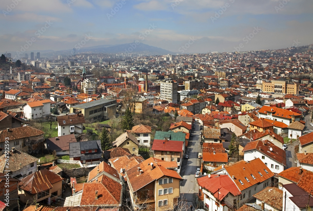 Panoramic view of Sarajevo. Bosnia and Herzegovina