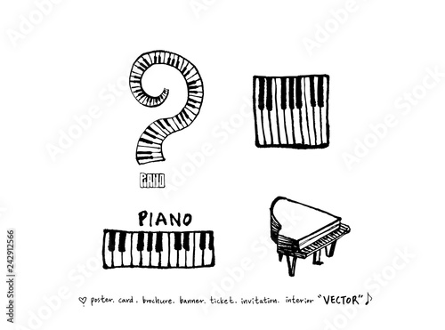 음악회 포스터 / 손으로 그린 음악 일러스트