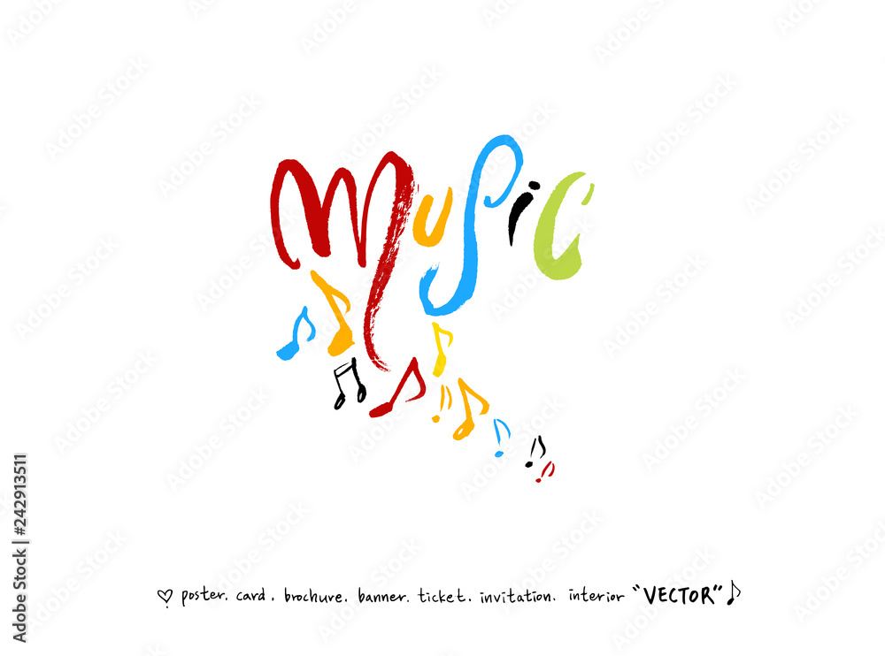 Obraz premium 음악회 포스터 / 손으로 그린 음악 일러스트
