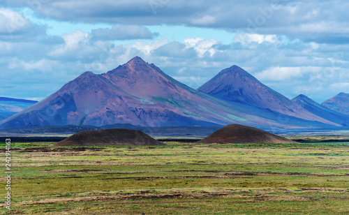 Modrudalsjallgardar mountains as viewed from Modrudalur farm. photo