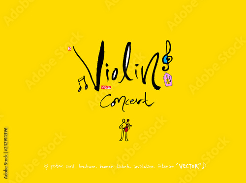 음악회 포스터 / 손으로 그린 음악 일러스트