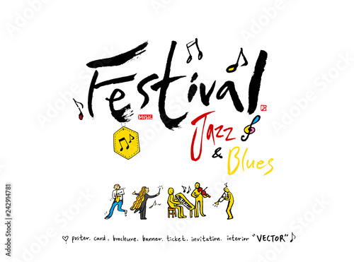 음악회 포스터 / 손으로 그린 음악 일러스트