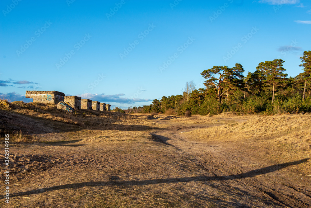 ruins of old war fort in Liepaja, Latvia