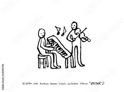 Wallpaper Mural 음악회 포스터 / 손으로 그린 음악 일러스트 Torontodigital.ca