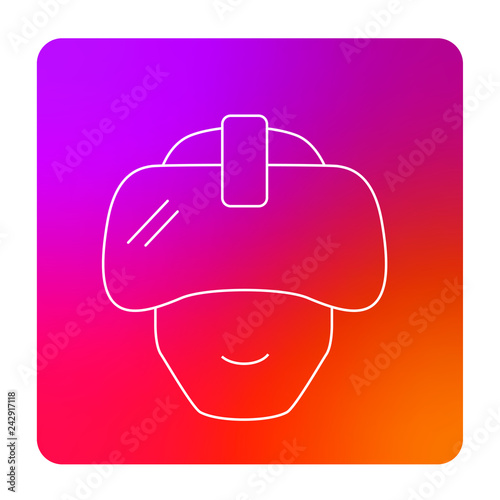 VIRTUAL & AUGMENTED REALITY, Icon in line art style, Easy to edit, Vektor