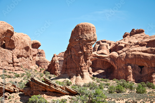 Huge rock formation in Arches National Park