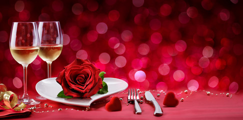 Romantic Dinner - Table Setting For Valentine’s Day