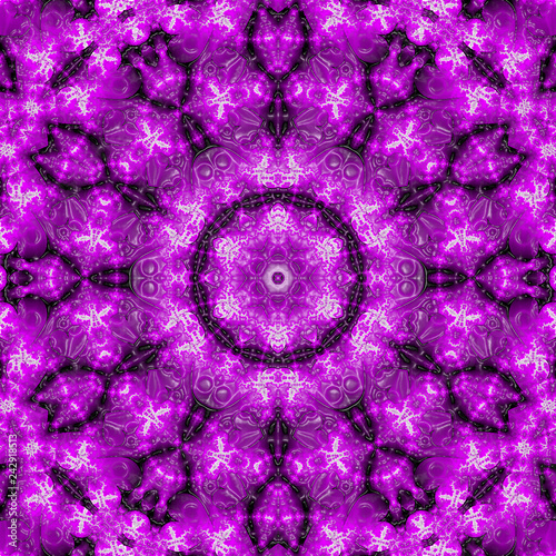 purple and violet tile indian neon mandala