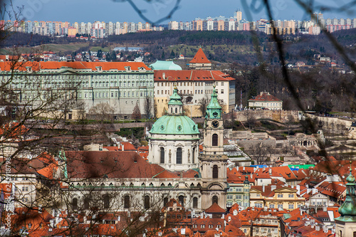 St. Nicholas Church and Praga city seen from the Petrin Hill