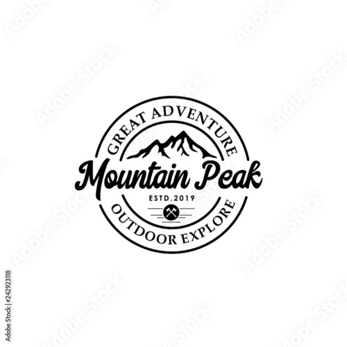 Mountain Vintage Logo Template