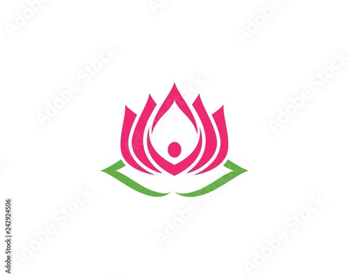 Lotus flowers logo Template