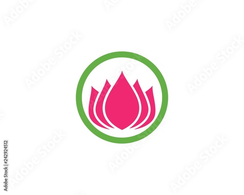 Lotus flowers logo Template