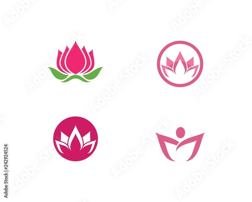 Lotus flowers logo Template