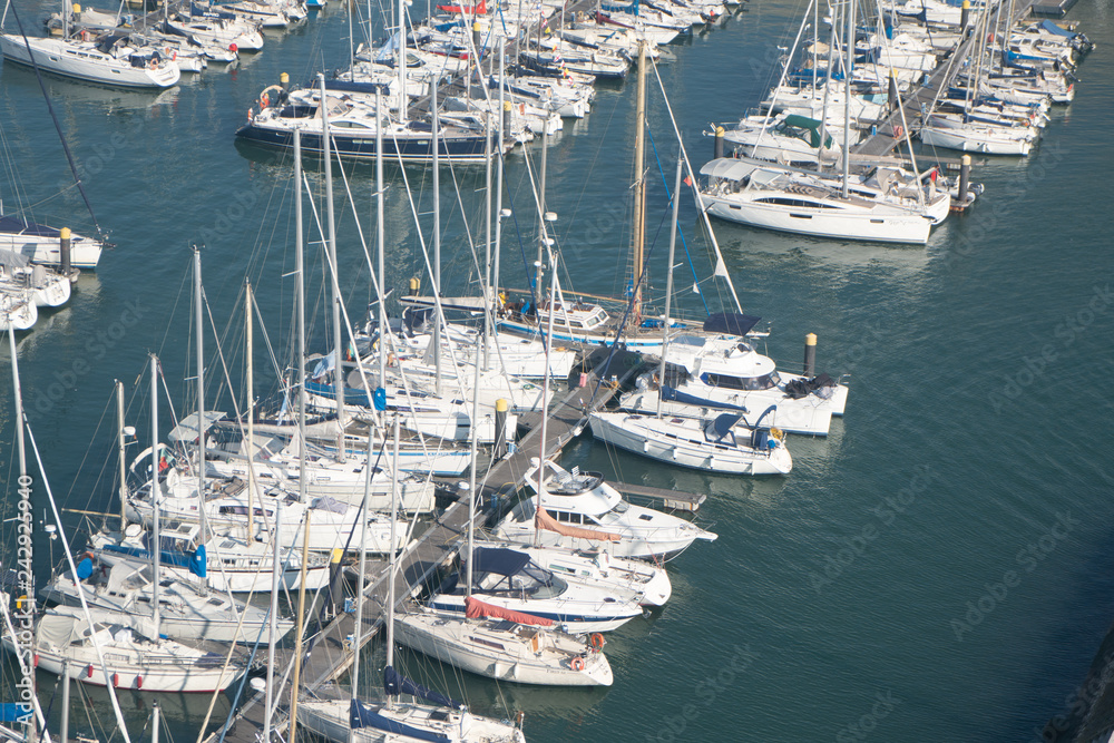harbor with small boats