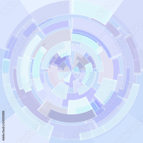 Abstract background of circular pieces in light colors