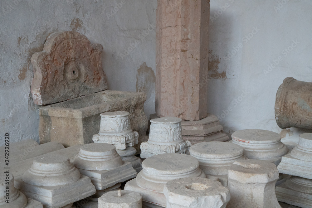 broken clay pillar base
