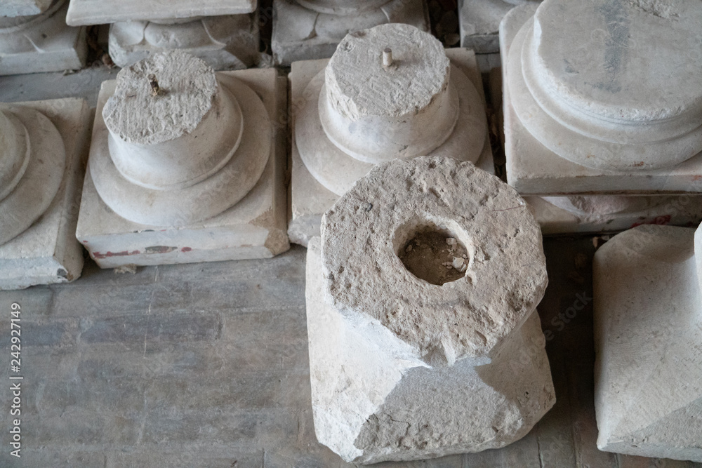 broken clay pillar base