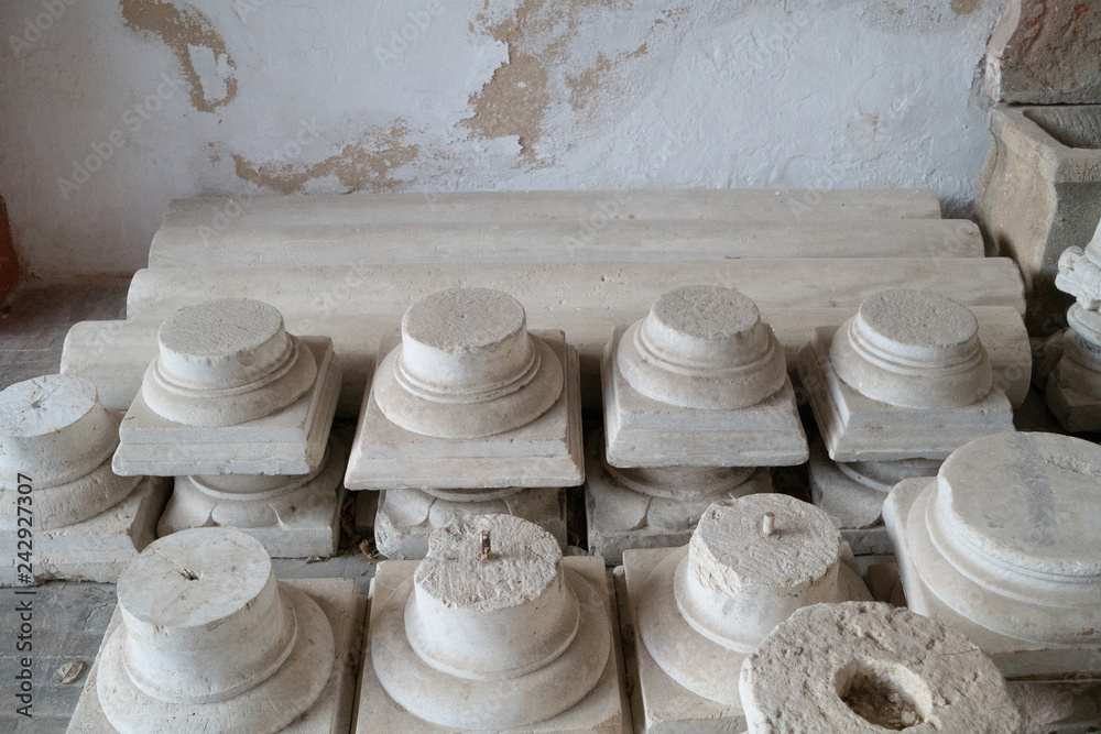 broken clay pillar base