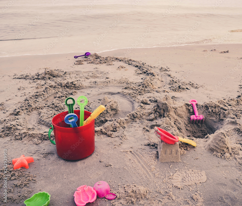 kids toy sand on the beach / Happy holidays for kids Children beach toys - fun summer holidays on the beach kids toy sand on the beach / Happy holidays for kids Children beach toys - fun summer holidays on the beach