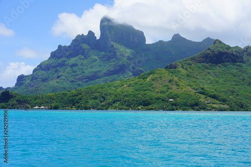 View of the Mont Otemanu mountain and lagoon in Bora Bora, French Polynesia, South Pacific © eqroy